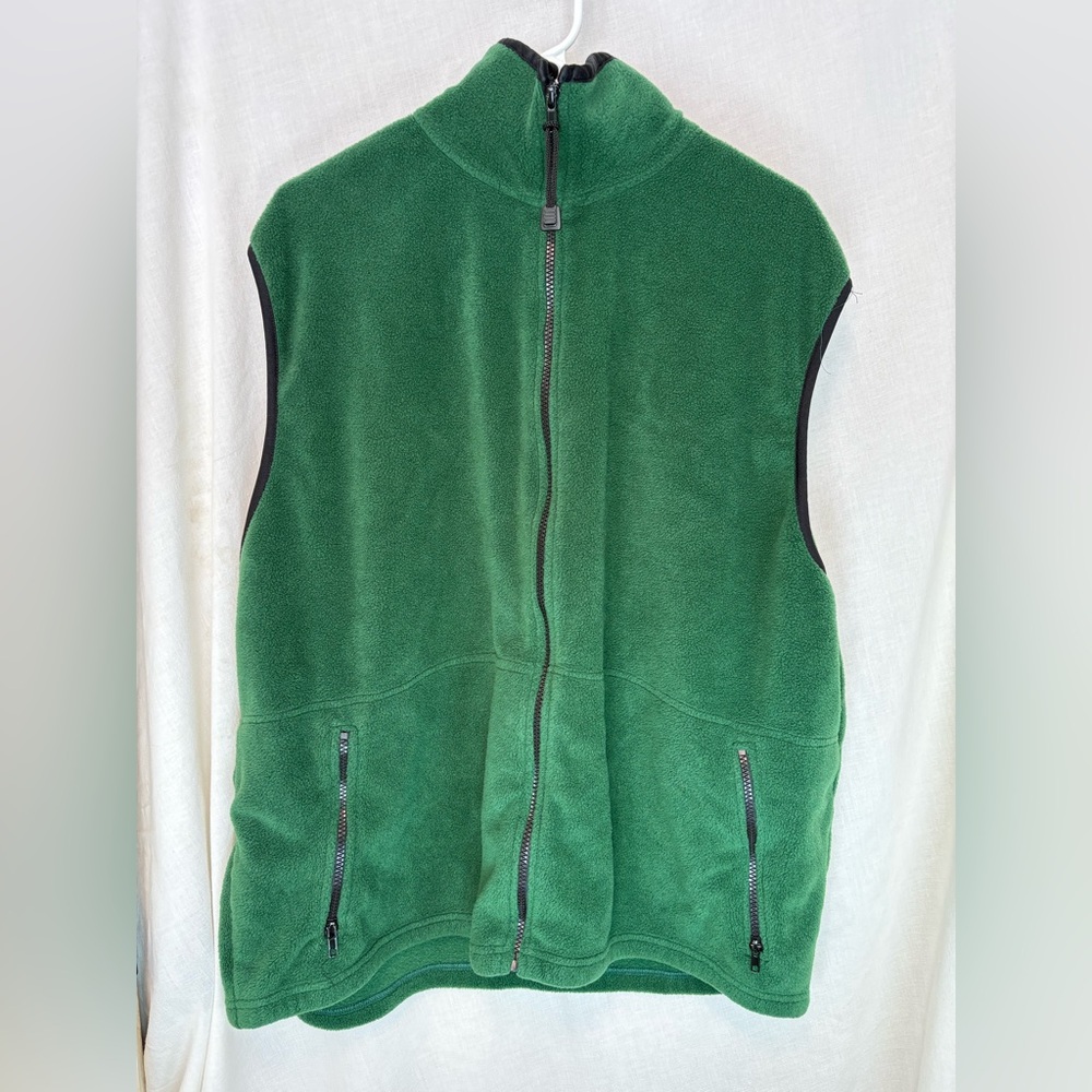 Weather Perfect Men’s 4XL Green Fleece Type Vest Full Zip Pockets